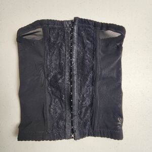F.I.X Brand WonderWear Lace Waist Cincher Corset Shapewear Black Size S